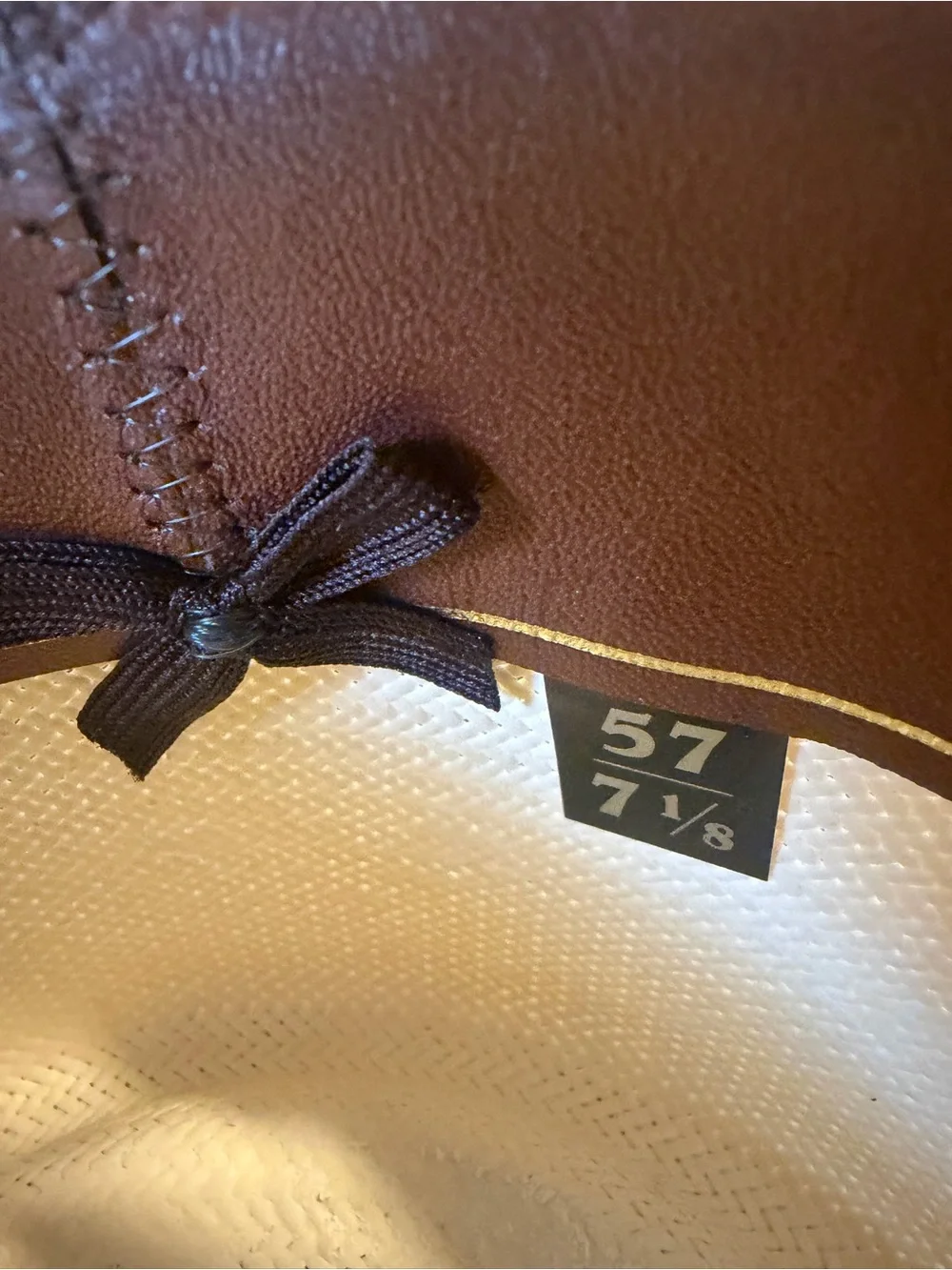 Stetson Royal Flush Straw Hat with a Black Leather Strap with  silver accents